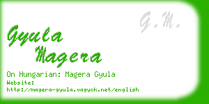 gyula magera business card